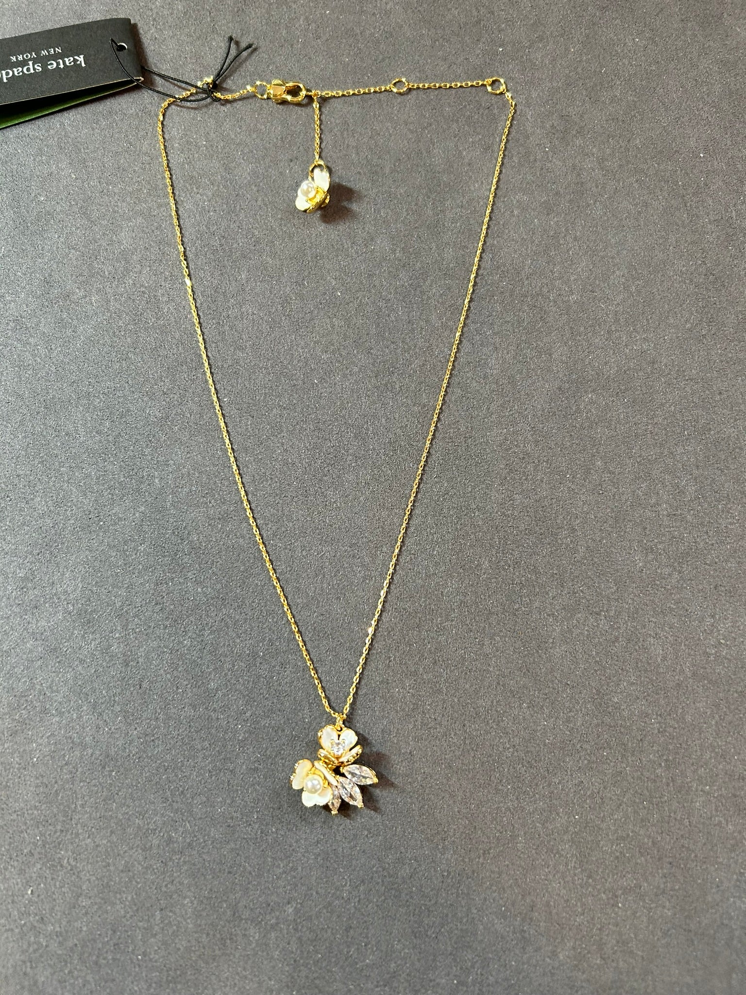 kate spade white floral necklace