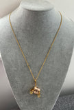 Juicy Couture Gold Necklace with Cinderella Carriage Pendant