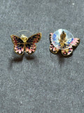 Les nereides butterfly stud earrings