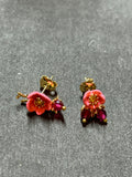 Les nereides flower stud earrings