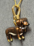 Juicy Couture Gold Dachshund Pendant Necklace (60–65cm)