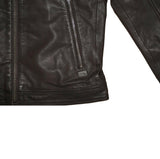 Diesel Laleta Men’s Brown Leather Biker Jacket – Size M