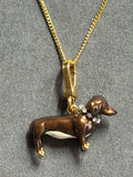 Juicy Couture Gold Dachshund Pendant Necklace (60–65cm)