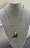 Juicy Couture Gold Dachshund Pendant Necklace (60–65cm)