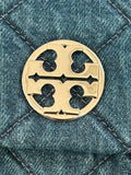 RRP£640 Tory Burch Willa denim small shoulder bag