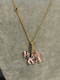 Juicy Couture Pink Zebra Long Necklace 60–66cm