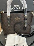 Coach Mollie Tote Bag 25 in signature coated canvas