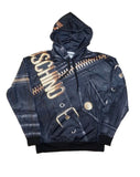 Moschino Men’s Graphic Hoodie ZT1711 – Black Printed Hooded Sweatshirt Size M / IT 48