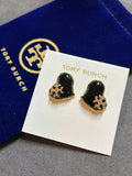 Tory Burch heart logo earrings