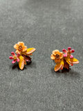 Les nereides flower stud earrings