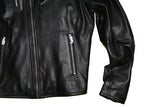 DIESEL R-OYTON LEATHER JACKET BLACK SIZE L 100% AUTHENTIC