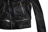 DIESEL L-BORT LEATHER JACKET BLACK SIZE M