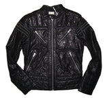 Diesel LAFSH Men’s Black Genuine Leather Biker Jacket Size L – Authentic