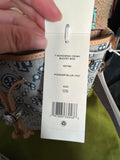 RRP £550 Tory Burch T MONOGRAM DENIM MINI BUCKET BAG