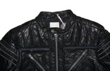 Diesel LAFSH Men’s Black Genuine Leather Biker Jacket Size L – Authentic