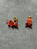 Les nereides flower stud earrings