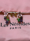 Les nereides flower drop earrings
