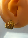 Pre-loved Tory Burch worn effect hoop earrings