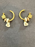 Coach hoop earrings
