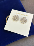 Tory Burch logo stud earrings