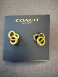 Coach heart earrings