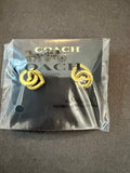 Coach heart earrings