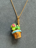 Juicy Couture Long Necklace Cactus Charm – “Choose Juicy” – 60–65 cm
