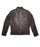 Diesel Laleta Men’s Brown Leather Biker Jacket – Size M