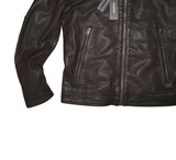 Diesel Laleta Men’s Brown Leather Biker Jacket – Size M