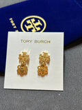 Pre-loved Tory Burch logo earrings