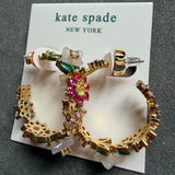 Kate spade flower hoop earrings