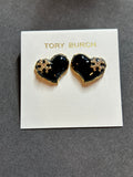 Tory Burch heart logo earrings