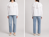 Sandro white shirt size 3 (UK12)