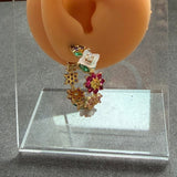 Kate spade flower hoop earrings