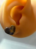 Pre-loved Tory Burch heart stud earrings
