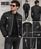 DIESEL W-NEVERZIP MEN’S BLACK JACKET SIZE S DESIGNER OUTERWEAR AUTHENTIC