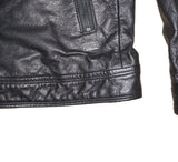 Diesel Laleta Men’s Black Leather Biker Jacket – Size L