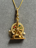 Juicy Couture Gold Necklace with Ferris Wheel Pendant