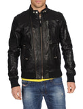 Diesel LEYS Men’s Genuine Leather Biker Jacket Size XL – 100% Authentic