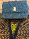 RRP£640 Tory Burch Willa denim small shoulder bag