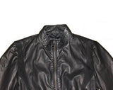 DIESEL BLACK GOLD LORDBAIRON Men’s Black Leather Jacket Size 48 M