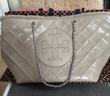 RRP USD748 Tory Burch Ella Shearling Chain tote