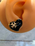 Tory Burch heart logo earrings