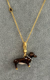 Juicy Couture Gold Dachshund Pendant Necklace (60–65cm)
