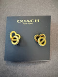 Coach heart earrings