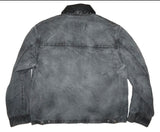 DIESEL J-CHART Men’s Jacket Grey Washed Zip Utility IT50 Large L Authentic