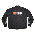 Diesel J-Akito Men’s Black Logo Coach Jacket – Relaxed Fit Size XL