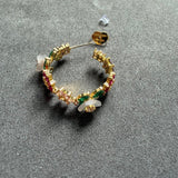 Kate spade flower hoop earrings