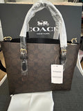 Coach Mollie Tote Bag 25 in signature coated canvas