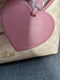 Coach laurel pink heart shoulder/hand bag